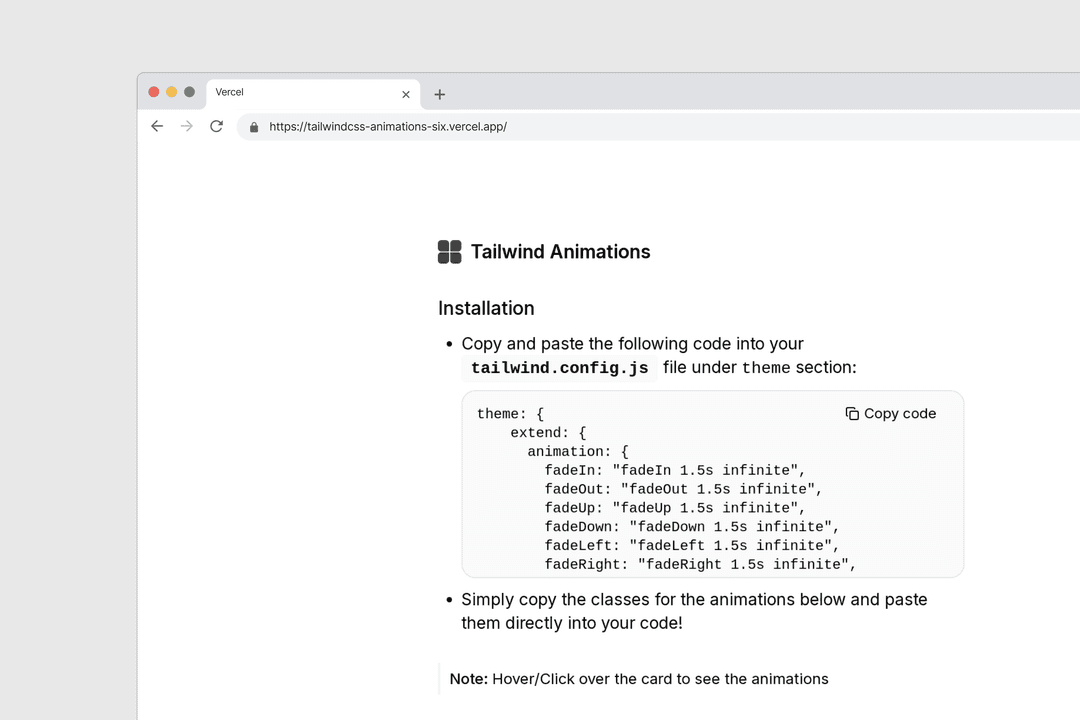 Tailwind CSS Animations